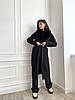 Розкішне чорне зимове кашемірове пальто з хутром, фото 10
