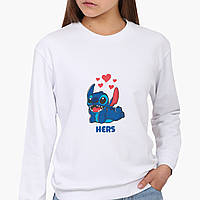 Свитшот женский Стич (Stitch Hers) (8771-3469) Белый