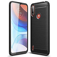 Чехол Carbon для Motorola Moto E7i / E7 Power / E7i Power бампер противоударный Black