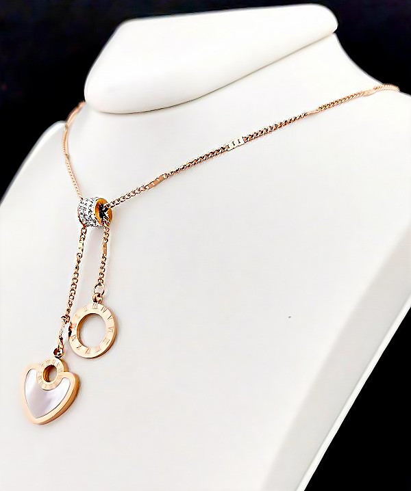 Ланцюжок Stainless Steel. Сталь. Позолота ЧВ. Довжина: 38-43 см з підвіскою 5,5 см