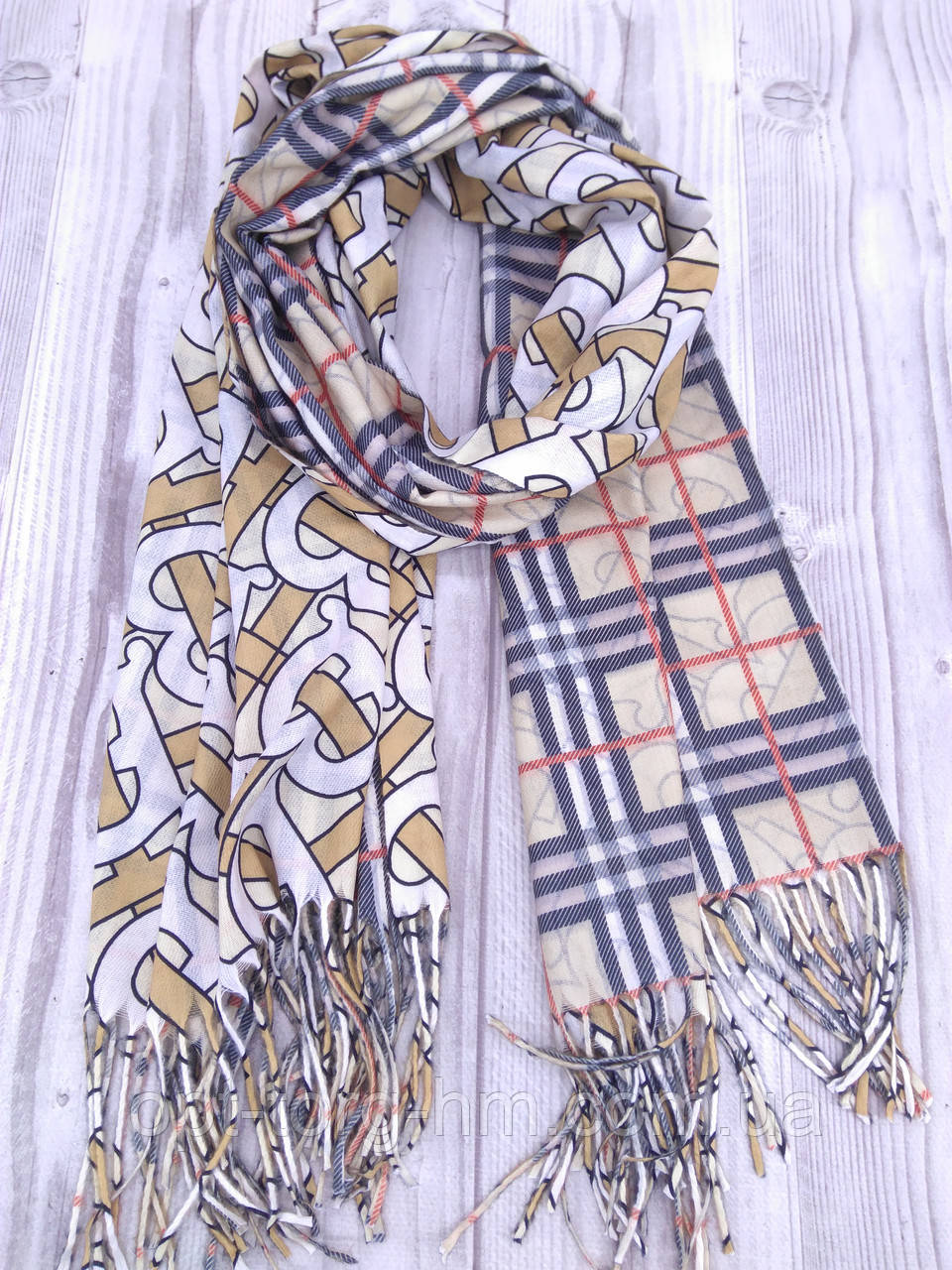Теплий подвійний шарф, фото 1