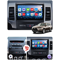 Штатна магнітола Lesko для Mitsubishi Outlander II Рестайлінг 2009-2013 9" 4/64Gb/ 4G/ Wi-Fi/ CarPlay Pre 1 шт., фото 3
