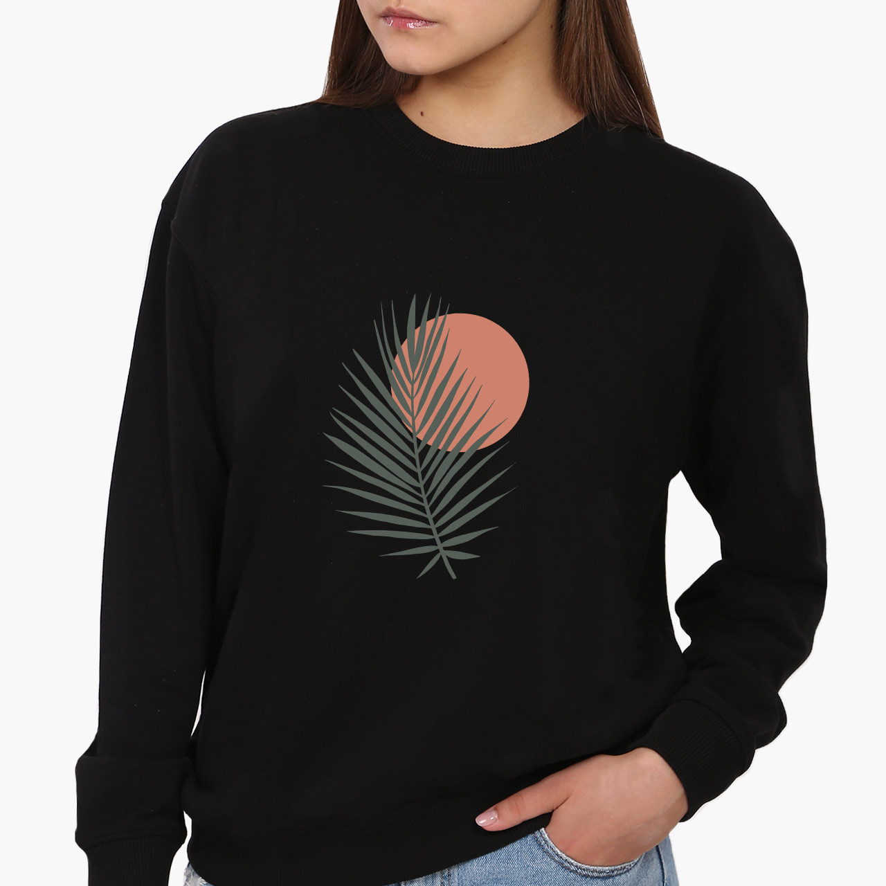 Світшот, реглан, кофта Ботанічний Лайн Арт (Botanica Line Art), світшот з принтом Арт (Art)