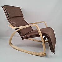 Кресло качалка для взрослых с дерева современная кресло-качалка в гостиную для дома ARC002 коричневый