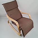 Крісло качалка для дорослих з дерева сучасна крісло-качалка у вітальню для будинку ARC002 коричневий, фото 7