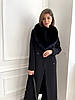 Брендове жіноче пальто з хутром песця 40, 42, 44, 46, 48, 50, 52 жіноче зимове пальто з кашеміру, фото 2