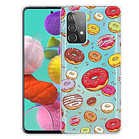 Силиконовый (TPU) чехол Deexe Pretty Glossy для Samsung Galaxy A52 (A525) / A52s (A528) - Doughnut