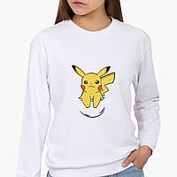 Свитшот женский Покемон Пикачу (Pikachu) (8771-3439) Белый