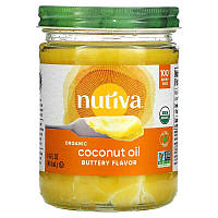 Nutiva, Органическое кокосовое масло, с ароматом сливочного масла, 414 мл