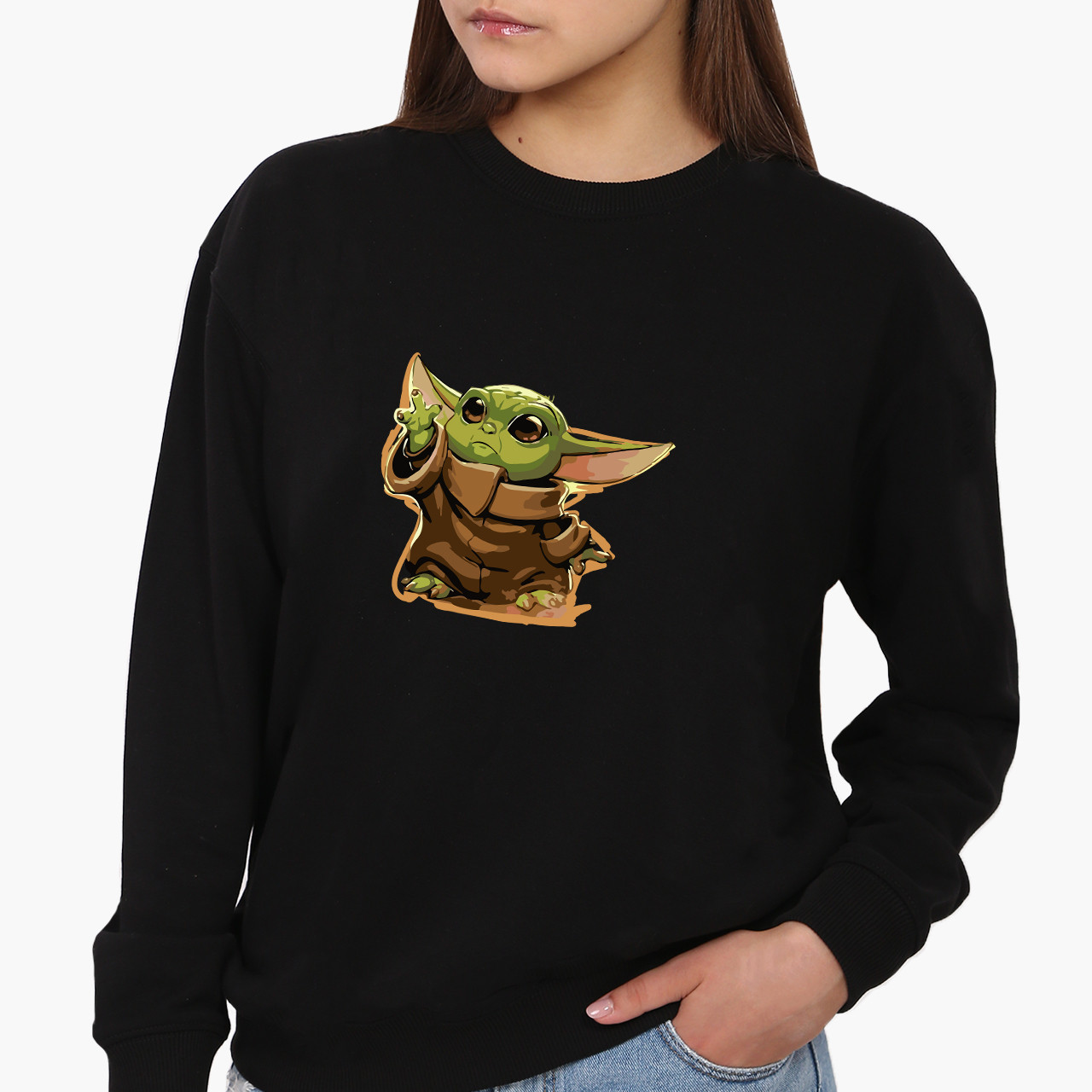 Світшот, реглан, кофта Грогу Йода(Grogu Baby Yoda), світшот з принтом Фільми