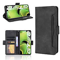 Чехол Deexe Wallet Stand для Realme GT Neo 2 / GT Neo 3T - Black