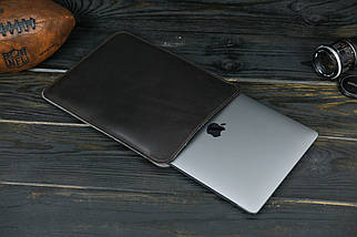 Чохол для MacBook Дизайн №1 з повстю з натуральної шкіри колір Шоколад, фото 5
