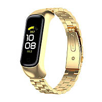 Ремешок Deexe Stainless Steel для Samsung Galaxy Fit 2 (SM-R220) - Gold