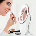Гнучке дзеркало для макіяжу з 10-ти кратним збільшенням, Ultra Flexible Mirror / Дзеркало з підсвічуванням, фото 6