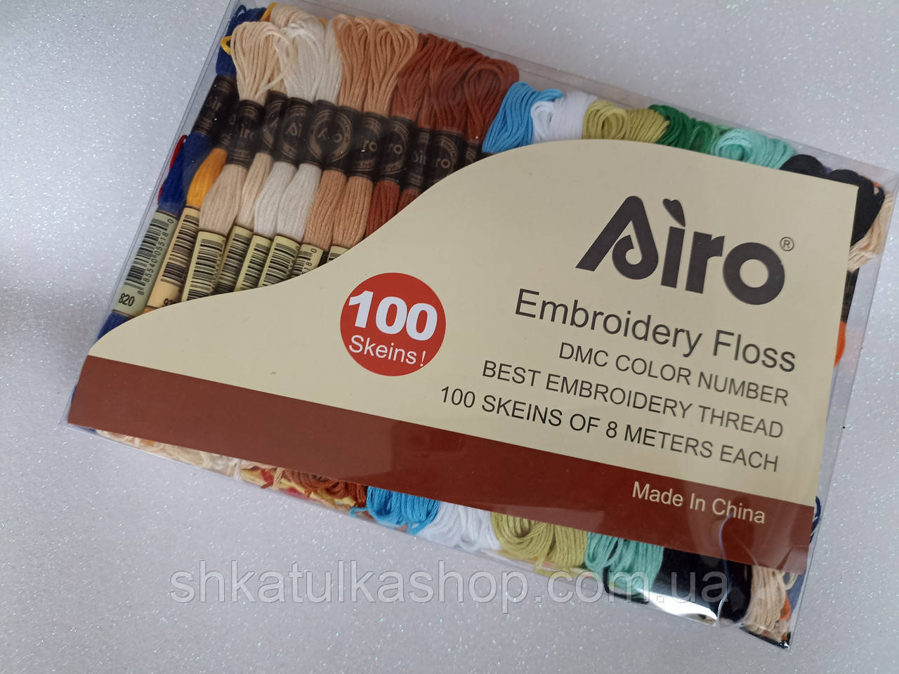 100шт по 8м нитки муліне для вишивання Airo набір, фото 1