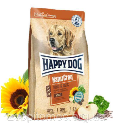 Корм для собак Happy Dog (Хеппі Дог) NaturCroq Rind Reis Яловичина з рисом, 15 кг