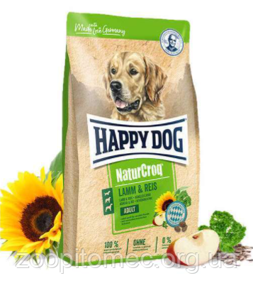 Корм для собак Happy Dog (Хеппі Дог) NaturCroq Lamm Reis для чутливого травлення (ягня з рисом), 4 кг
