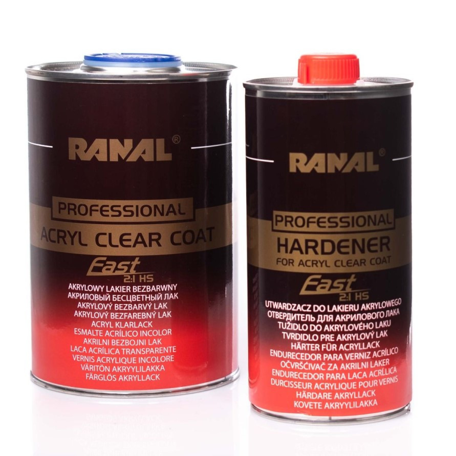 Акриловий лак Ranal Fast HS 0.8 л (із затвердником 0.4 л), фото 1