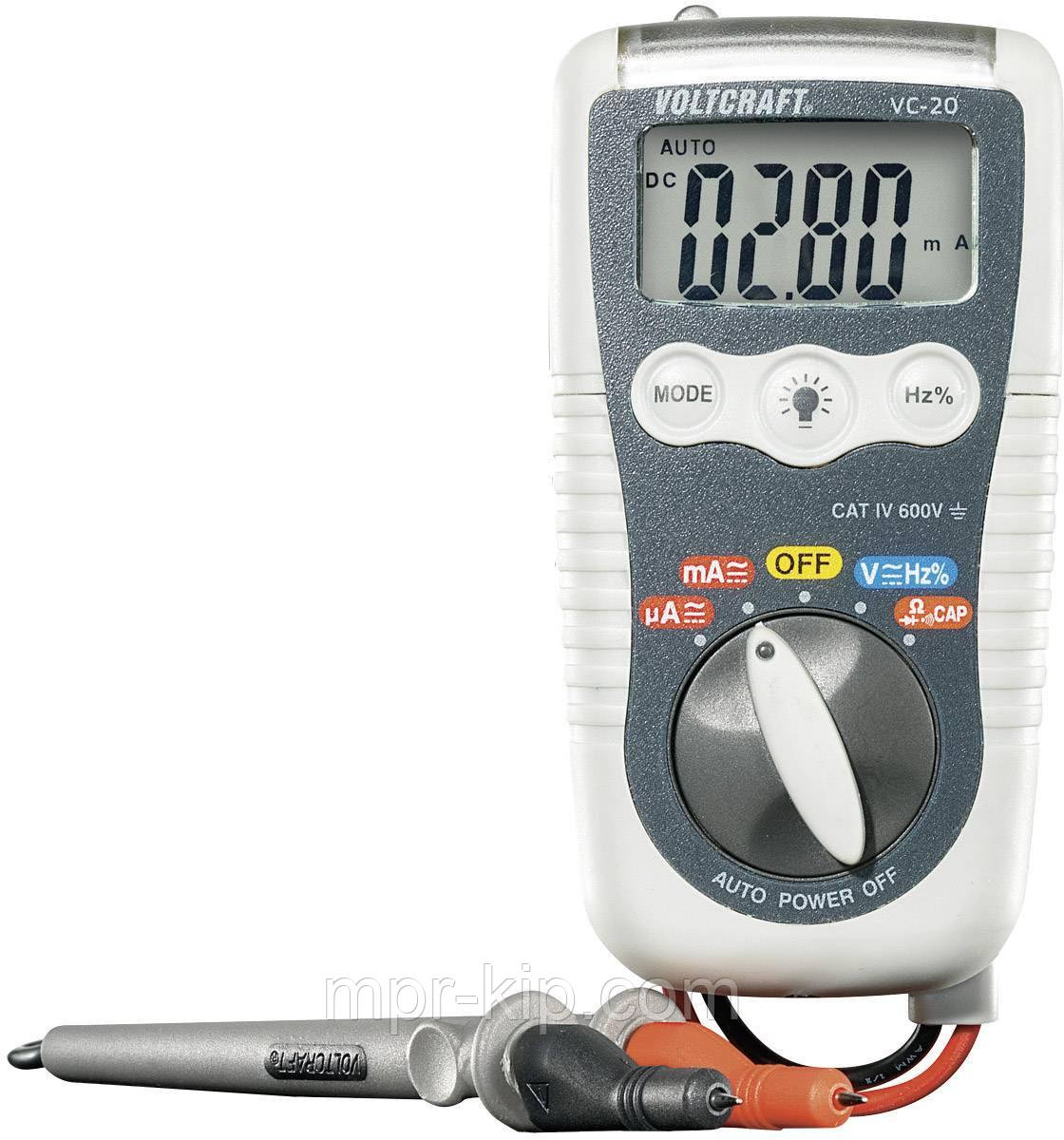 Мультиметр цифровий Voltcraft VC-20, CАТ IV 600 В, Німеччина