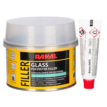 Скловолокниста шпаклівка Ranal Glass 0.5 кг сіро-бежева