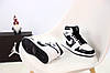 Зимові жіночі кросівки Nike Air Jordan 1 Retro Winter Black White (чорно-білі) Найк Джордан Ретро з хутром, фото 10
