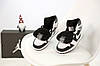 Зимові жіночі кросівки Nike Air Jordan 1 Retro Winter Black White (чорно-білі) Найк Джордан Ретро з хутром, фото 11