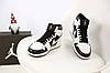 Зимові жіночі кросівки Nike Air Jordan 1 Retro Winter Black White (Чорні) Найк Джордан Ретро шкіра хутро, фото 5