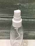 Пляшка з розпилювачем, 100 мл ( Флакон косметичний із розпилювачем, спрей білий), фото 4
