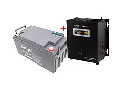 Комплект ИБП Logicpower LPY-W-PSW-500VA+(350Вт)12В + АКБ Kijo JDG 12V 65Ah GEL