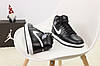 Зимові жіночі кросівки Nike Air Jordan 1 Retro Winter Black White (чорно-білі) Найк Джордан Ретро з хутром, фото 5