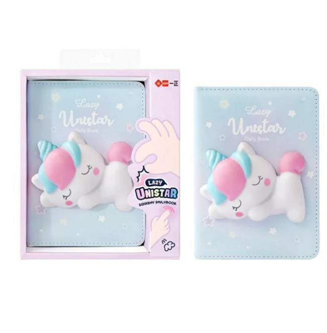 Антистрес Блокнот Squishy Unicorn М'який Щоденник Сквіші Єдиноріг (00007), фото 1