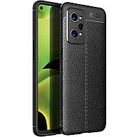 Защитный чехол Deexe Leather Cover для Realme GT Neo 2 / GT Neo 3T - Black