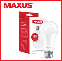 Лампа світлодіодна MAXUS 1-LED-777 A60 12 W 3000 K 220 V E27