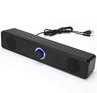 Саундбар 4D с объемным звуком, Bluetooth стереоколонка с сабвуфером для ноутбуков, ПК, домашнего кинотеатра