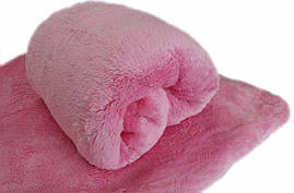 Набір на кушетку махровий чохол 80х220 см + плед 110х180 см), колір рожевий