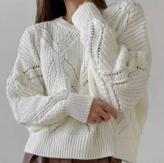 Женский мягкий свитер объёмный с узором размер единый 44-50 цвета в ассортименте производитель Турция - фото 1 - id-p1552303681
