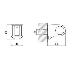 Тримач для лійки Lidz Niagara 110 LDNIA110CRM29124 Chrome, фото 2
