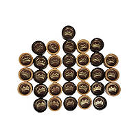 Фішки для гри нарди дерев'яні 26×12мм шкіряна вставка, фото 8