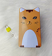 Скарбничка Скринька з замком і ключиком Finding Жовтогарячий 14 см x 7 × 7 см