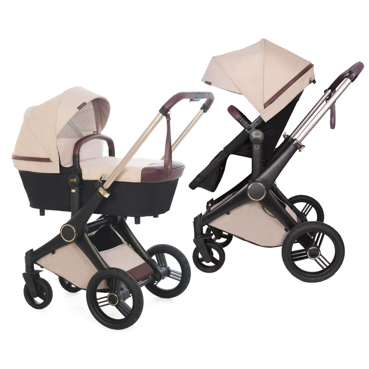 SHOM — Дизайнерська коляска Roberto Verino Elegance 2 в 1, колір Stone Sand