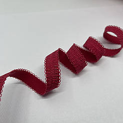 Бретель малинова з рюшами 12 мм
