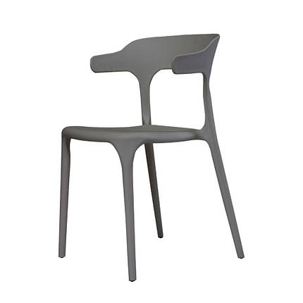 Пластиковий обідній стілець Concepto Lucky сірий графіт, фото 2
