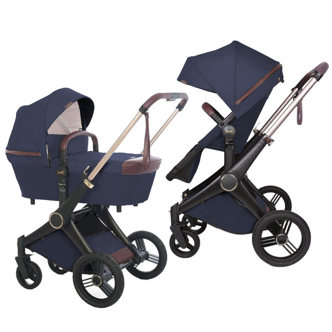 SHOM — Дизайнерська коляска Roberto Verino Elegance 2 в 1, колір Navy Blue