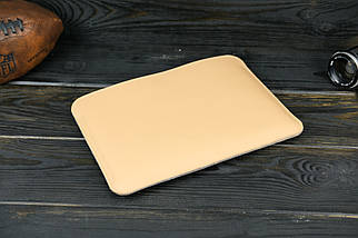 Шкіряний чохол для MacBookAir 13" (2018-2021) Дизайн №2 з повстю, шкіра Grand, колір Бежевий, фото 4