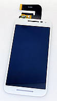 Дисплей (экран) для Motorola XT1540 Moto G3, XT1541, XT1544, XT1548, XT1550 + тачскрин, цвет белый