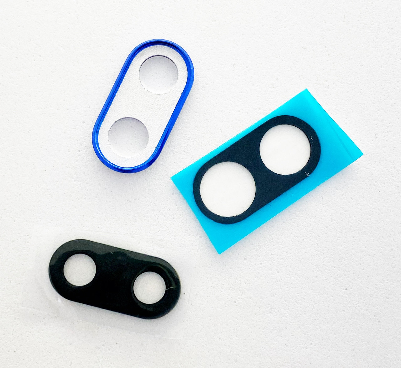 Скло камери Huawei P Smart Plus INE-LX1/Nova 3i, з рамкою синього кольору