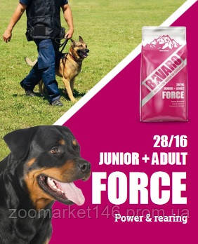 BAVARO Force 28/16, сухий корм для собак дуже високої активності або цуценят, 18 кг