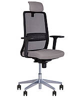 Кресло офисное Frame R HR black ES крестовина AL70 спинка сетка ОР-24, ткань LS-11 (Новый Стиль ТМ)