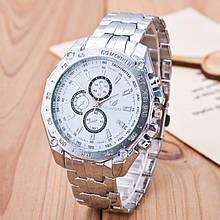 Чоловічий годинник Orlando білий циферблат сріблястий