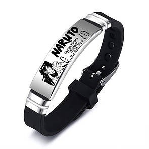 Браслет NARUTO "Hinata" з нержавіючої медичної сталі на силіконовому ремінці